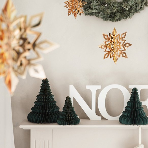 Hngande snflingor - 6-pack - Guld