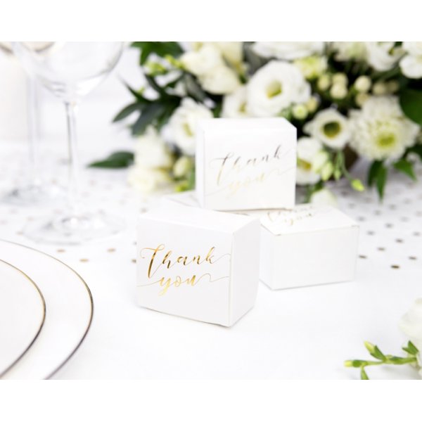 Presentaskar - Thank you - Guld - 10-pack