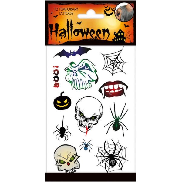 Tatueringar - Halloween - L�skiga - 8-pack