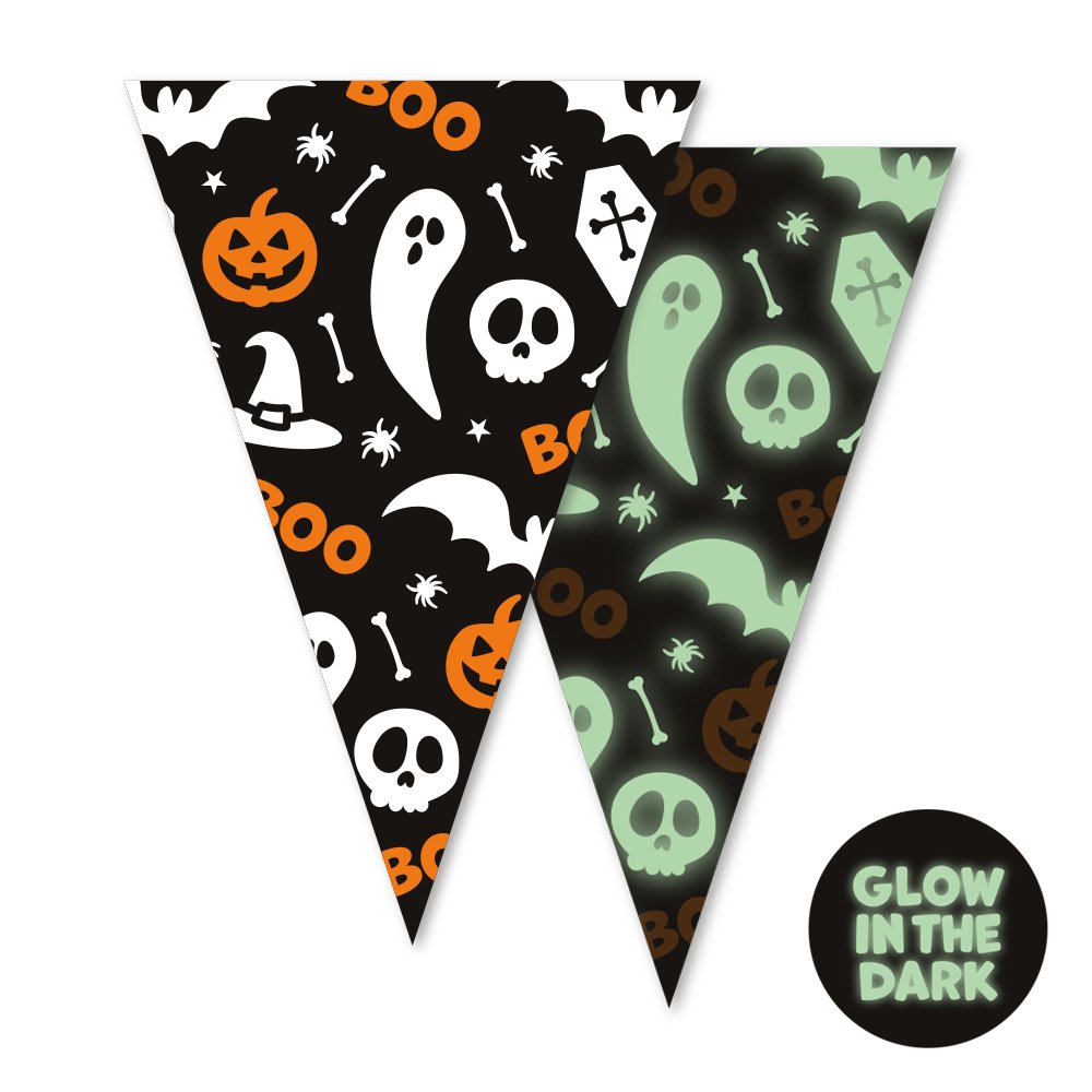 Vimpelgirlang - Självlysande - Halloween - 6 m - Halloween