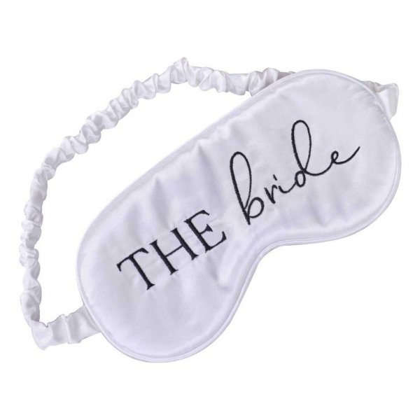 Sovmask i satin - The Bride - Vit