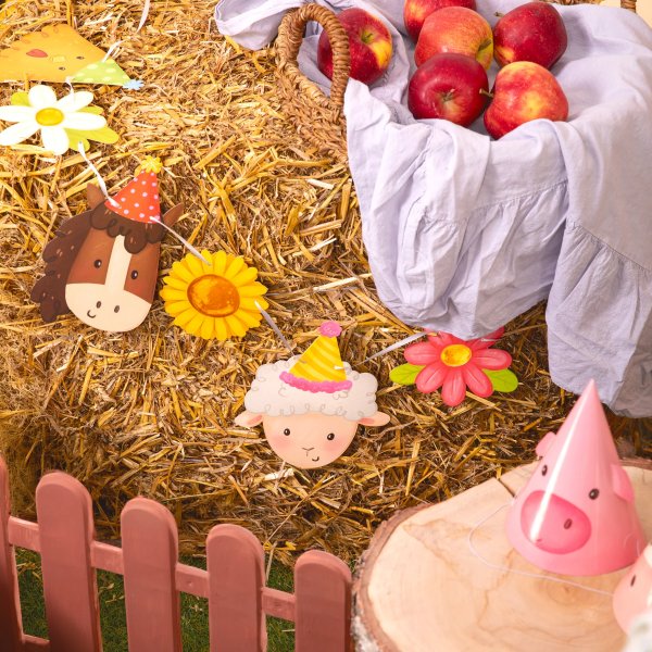 Girlang - Bondg�rd - Djur och blommor - 190 cm