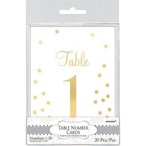 Bordsnumrering - Gold Confetti - 20-pack Bordsnumrering - Gold Confetti - 20-pack