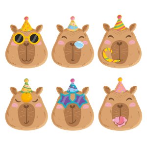 Papptallrikar - Capybara - 6-pack