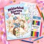 M�larblad med f�rgpennor - Djurens fest - 10 motiv - A4