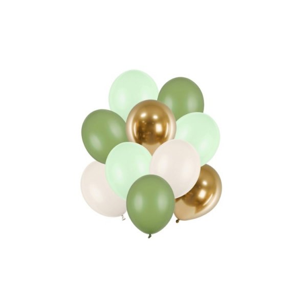 Ballongbukett gr�n/guld