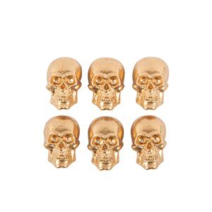 Dödskallar Självhäftande - Guld - 6-pack Dödskallar Självhäftande - Guld - 6-pack