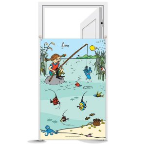 Draperi - Fiskdamm - Pippi L�ngstrump