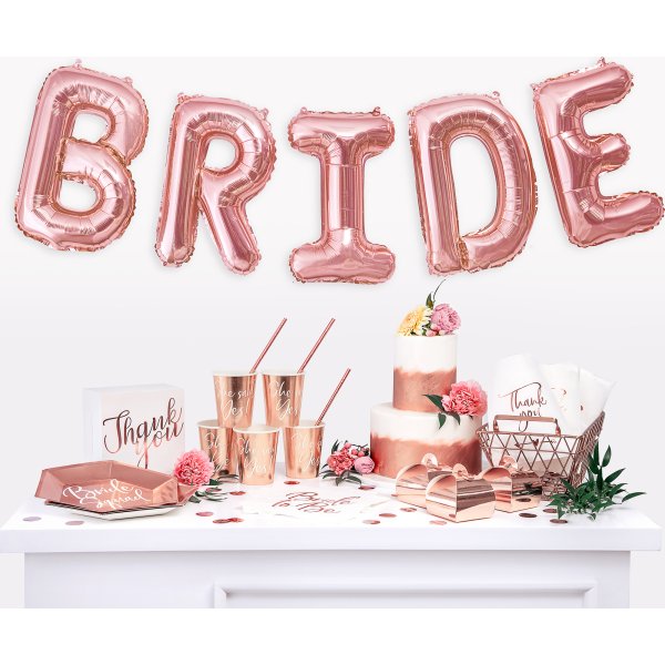 Bokstavsballonger - Rosguld - 35 cm
