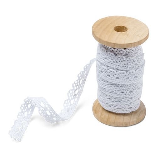 Dekorationsband - Vit - 1 cm x 5 m
