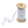 Dekorationsband - Vit - 1 cm x 5 m