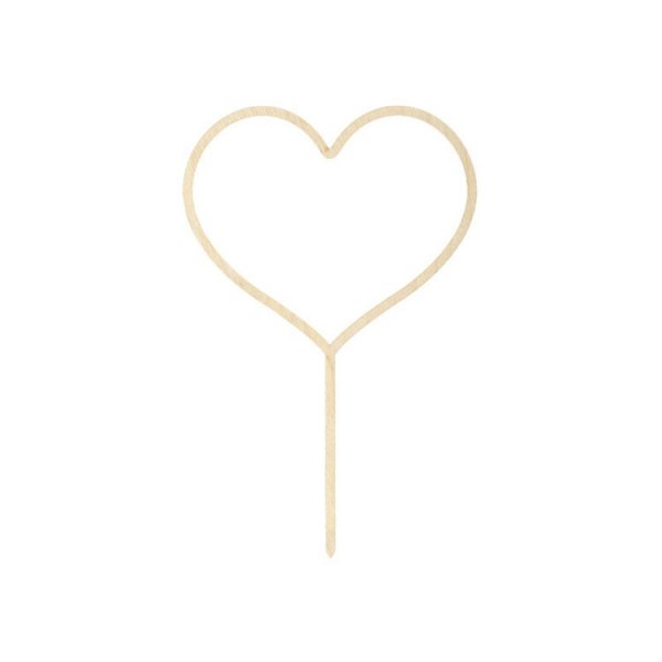 Cake Topper Hj�rta - Tr�