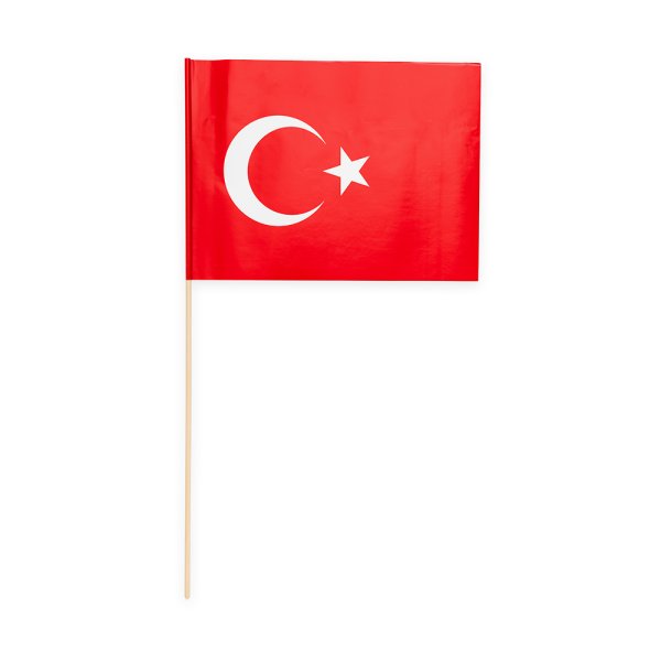 Pappersflaggor - Turkiet - 20x30 cm - 10-pack Pappersflaggor - Turkiet - 20x30 cm - 10-pack