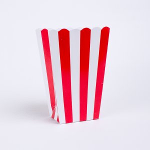 Popcornboxar - Randiga - Röda - 5-pack Popcornboxar - Randiga - Röda - 5-pack