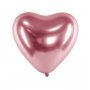 Chrome Ballonger Hj�rta Ros�