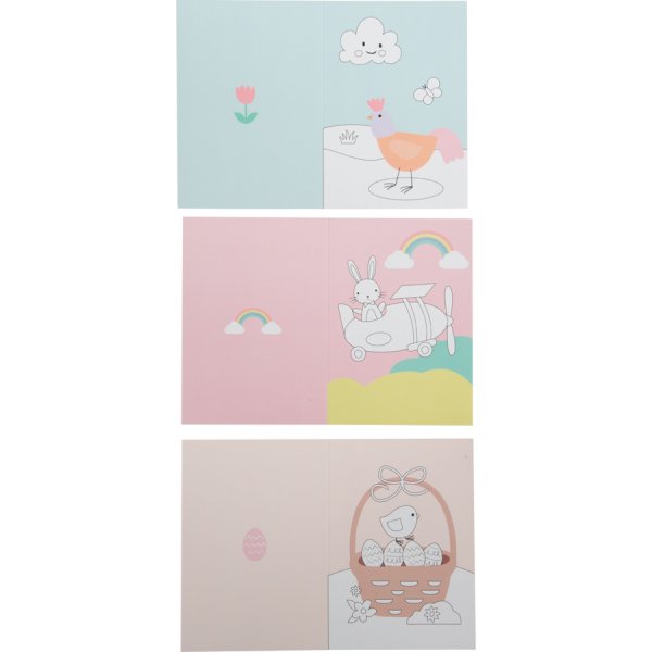 Pskkort - Kuvert, klistermrken och pennor - 3-pack