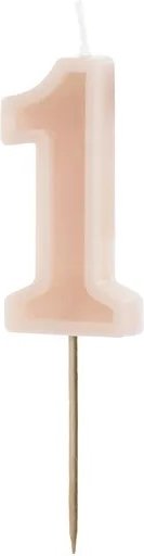 Tårtljus – Siffror dusty rose – 1 – Tårtljus, Tårtdekorationer till kalas