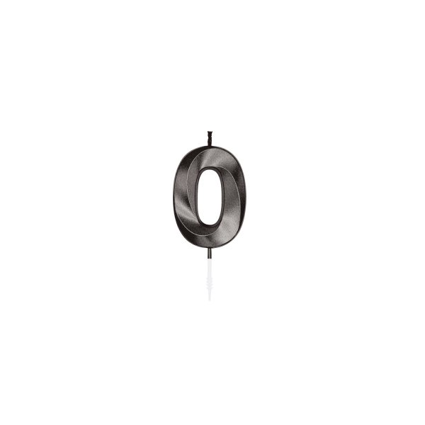 Tårtljus - Metallic Svart - Siffra 0 - 6 cm Tårtljus - Metallic Svart - Siffra 0 - 6 cm