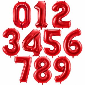 Sifferballong - R�d - 86cm