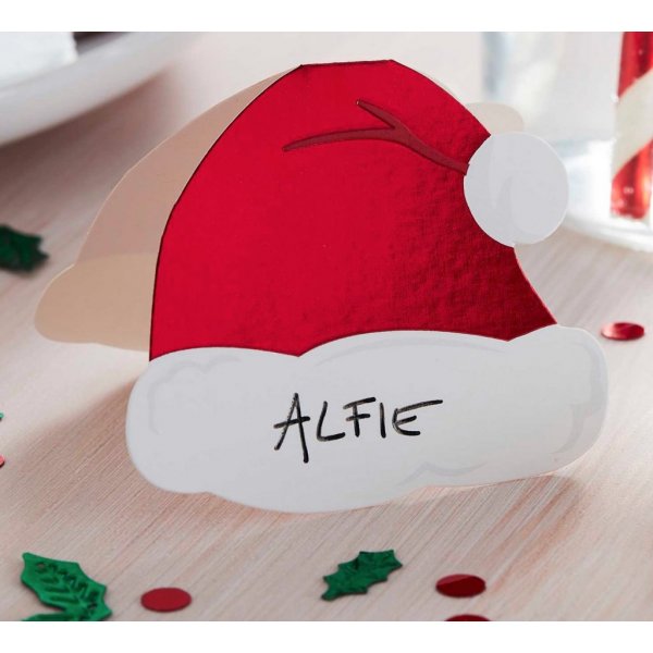 Placeringskort - Tomeluva - Santa hat Placeringskort - Tomeluva - Santa hat