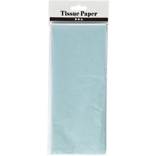 Silkespapper - 10 ark - Ljusbl