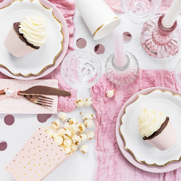 Popcornboxar - Dotty - Ljusrosa - 6-pack