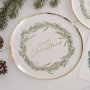 Papptallrikar - Merry Christmas - Rustic Christmas - 8-pack