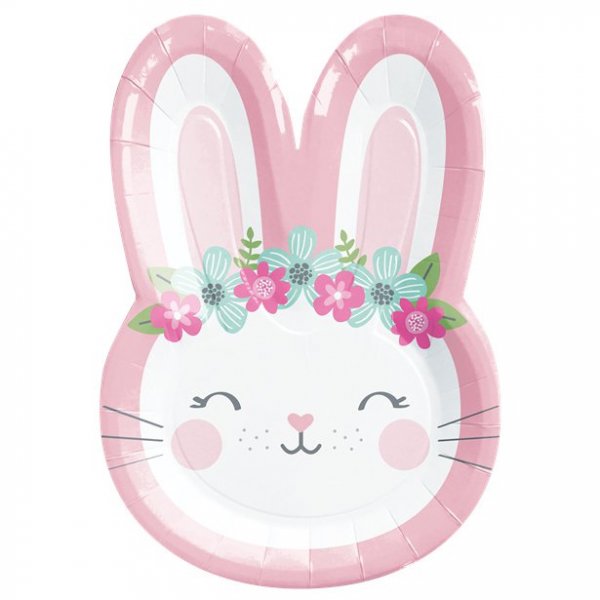 Desserttallrikar - Kanin - Birthday Bunny - 8-pack