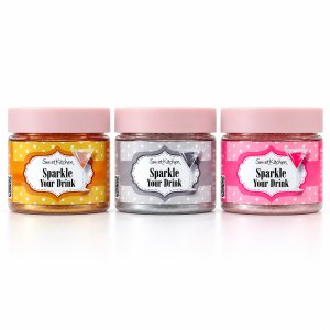 Drinkglitter�3-pack - Rosa, Silver, Guld - 3x10g