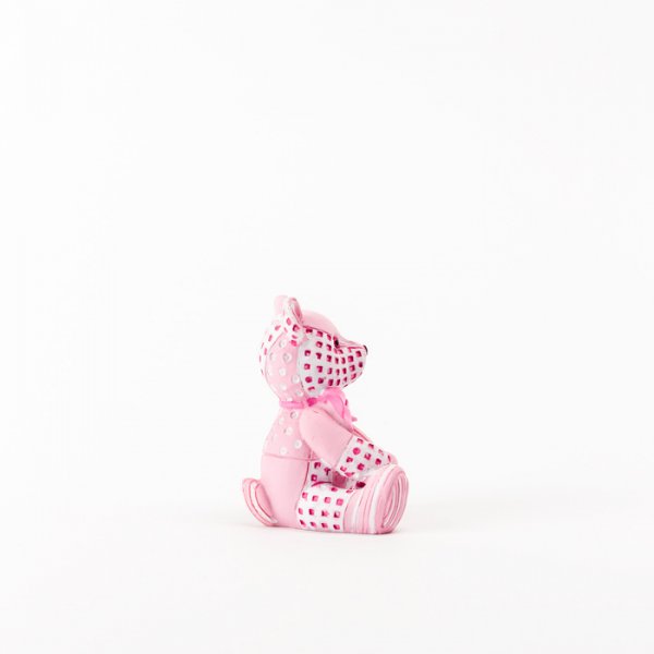 Tårtdekoration - Patchwork Nalle - Rosa Tårtdekoration - Patchwork Nalle - Rosa