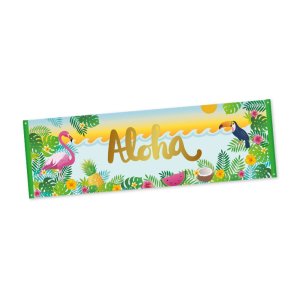 Banner - Tyg - Aloha - 230x75 cm