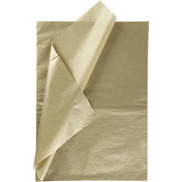 Silkespapper - 25 ark - Guld