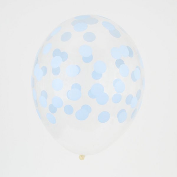 Ballonger - Printed Confetti - Ljusblå - 5-pack Ballonger - Printed Confetti - Ljusblå - 5-pack