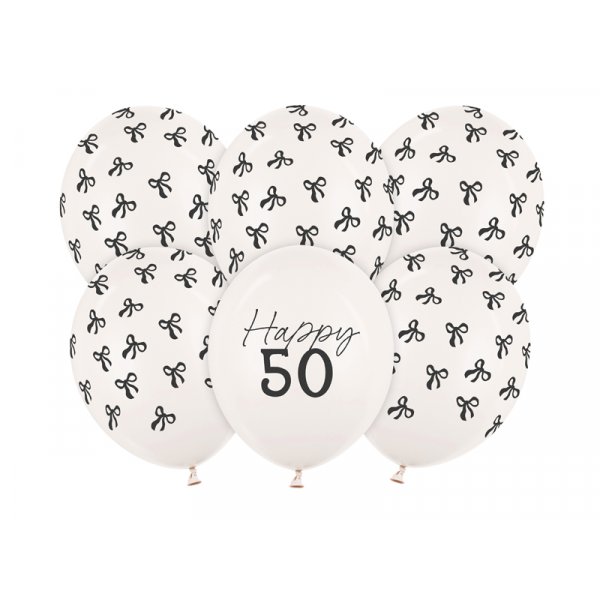 Ballonger - Pastellvit - 50 st