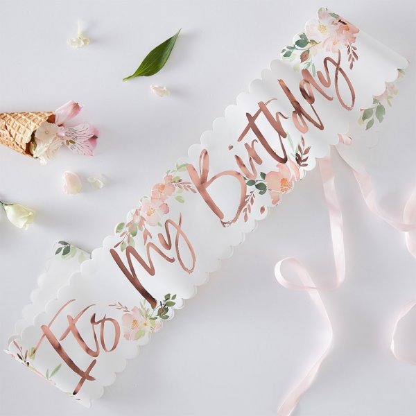 Sash - It\\\'s my birthday - Ditsy Floral
