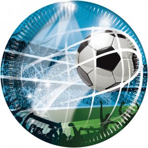 Papptallrikar Fotboll 23 cm 8-pack