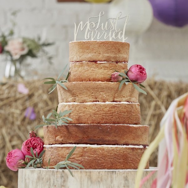 Cake Topper - Boho - Just Married