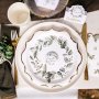 Papptallrikar - Blommor - 8-pack