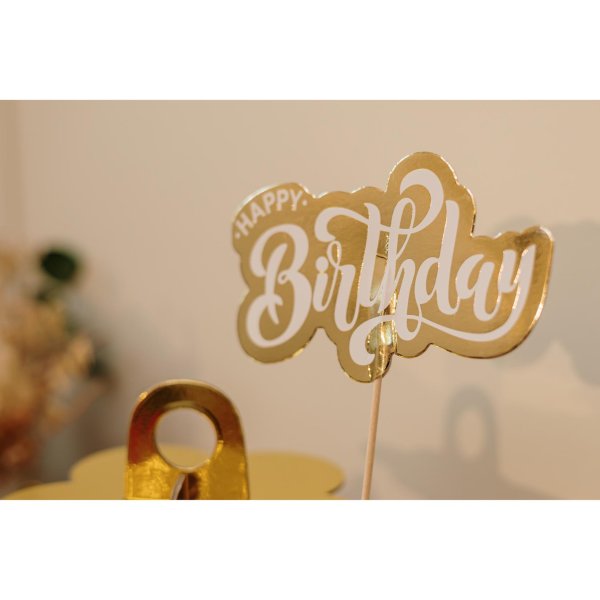 T�rtdekoration - Happy Birthday - 15 x 26 cm