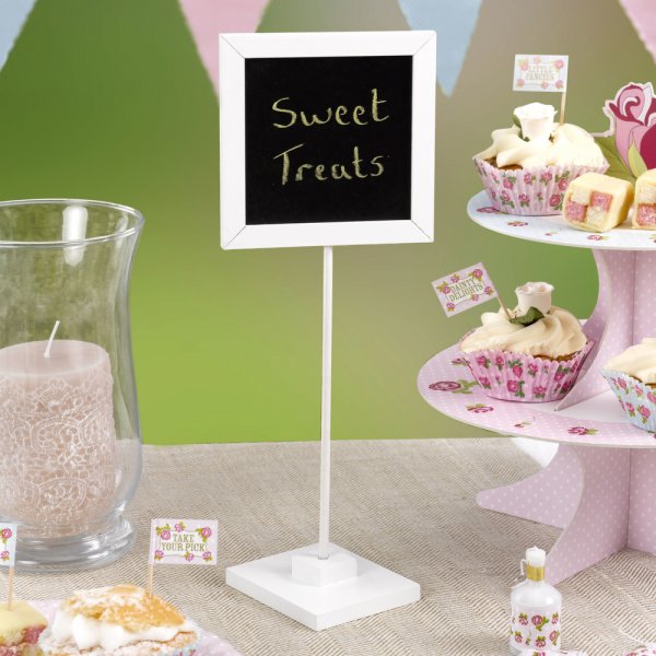 Tavelskylt - P fot- Vit