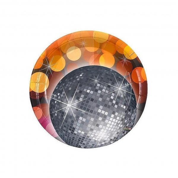 Papptallrikar - Disco - 8-pack