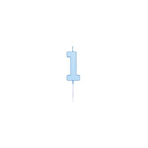 T�rtljus - Pastellbl� - Nr 1 - 4,5 cm