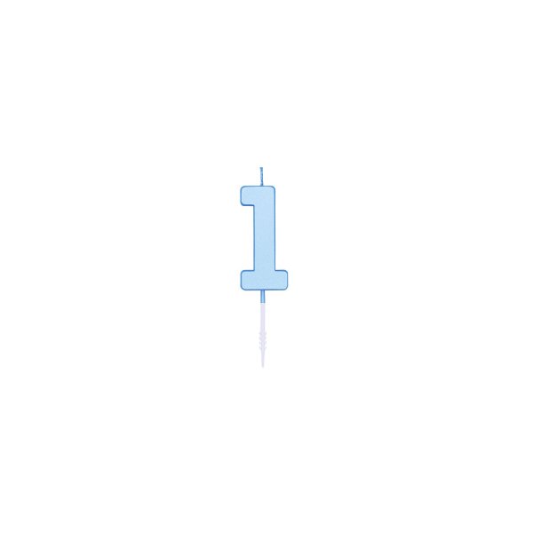 T�rtljus - Pastellbl� - Nr 1 - 4,5 cm