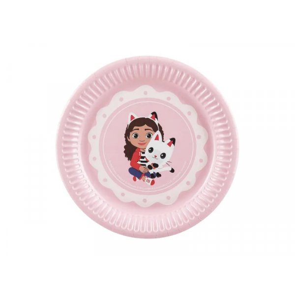 Papptallrikar - Gabby\\\'s Dollhouse - Rosa - 6-pack - 18 cm