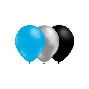 Ballonger - Mix - Ljusblå/Silver/Svart - 15-pack Ballonger - Mix - Ljusblå/Silver/Svart - 15-pack