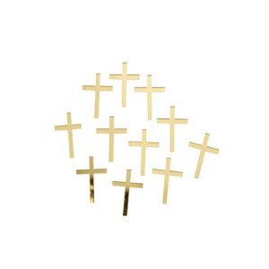 Kors Dekoration - Guld - 10-pack