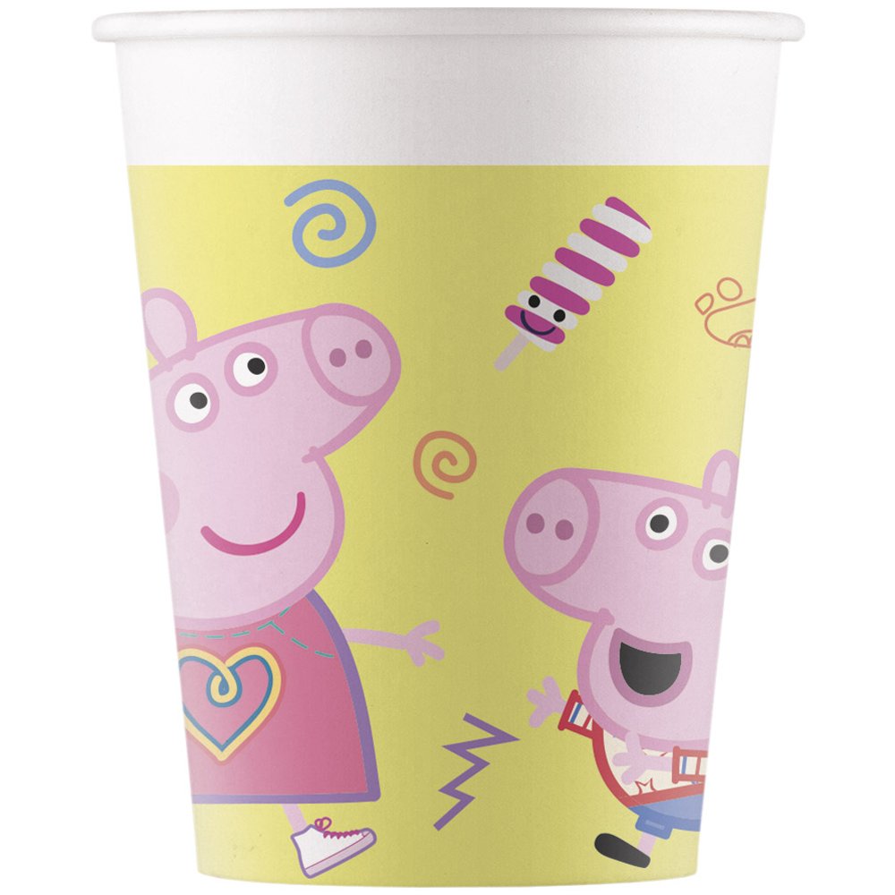 Pappmuggar Peppa Pig Messy Play 200ml – 8-pack – Pappmuggar till kalas