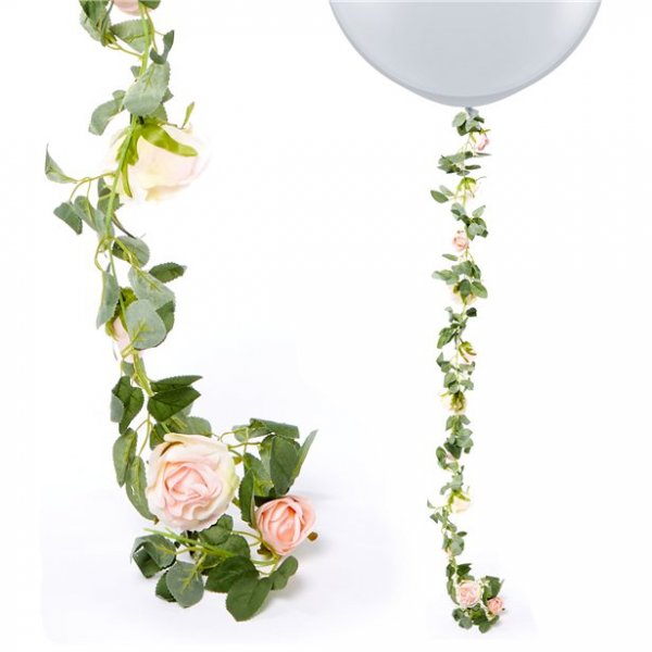 Blomstergirlang - Rosa