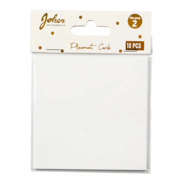 Placeringskort - Vita - 10 st