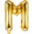 Bokstavsballonger - Guld - 35 cm - Bokstav: M